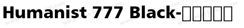Humanist 777 Black字体转换